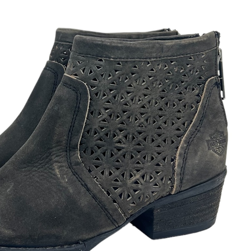 Harley-Davidson Women’s Liam Distressed Motorcycle Bootie Boots - Picture 7 of 14